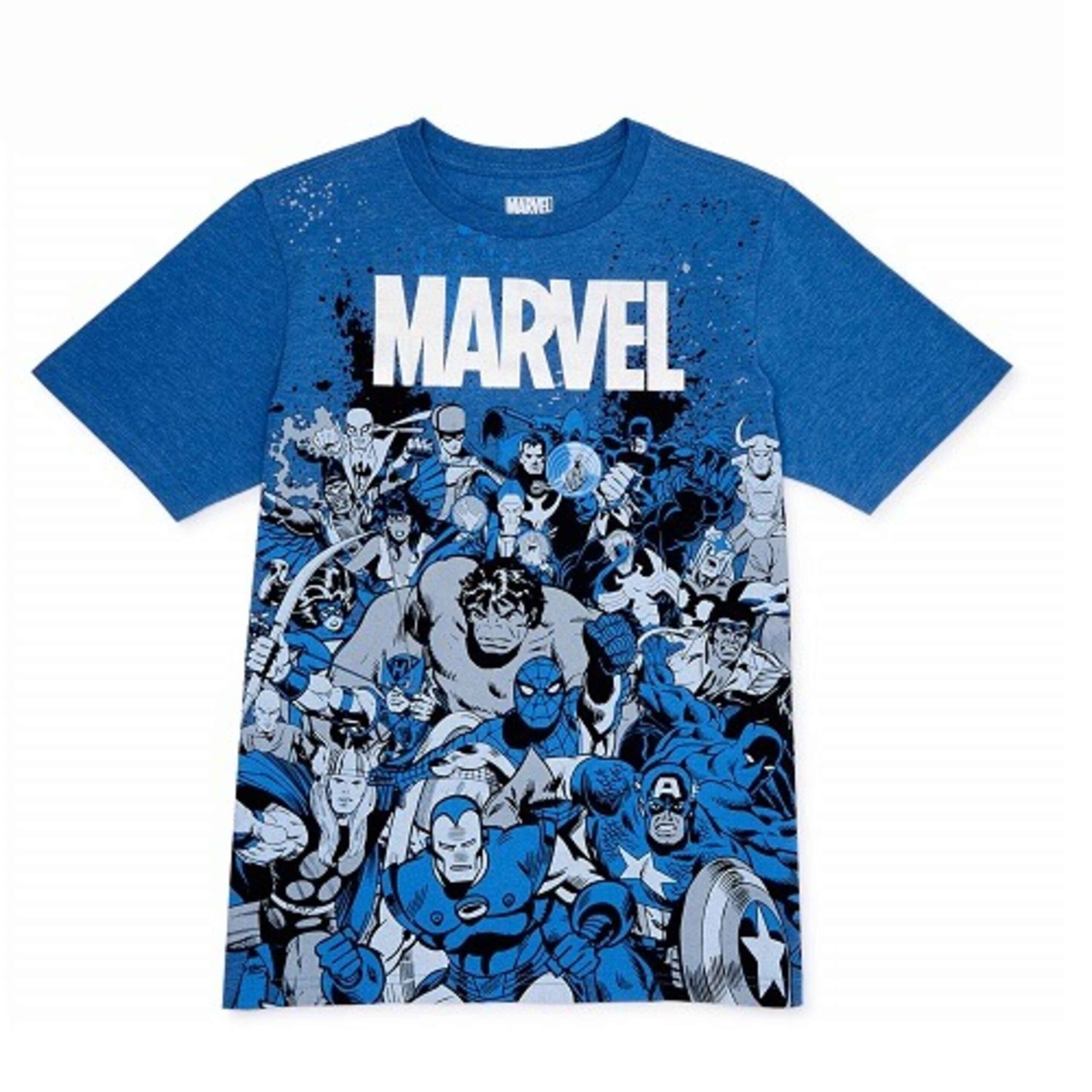 Marvel The Avengers Boys Exclusive Team 2 Tone Graphic T-shirt Top
