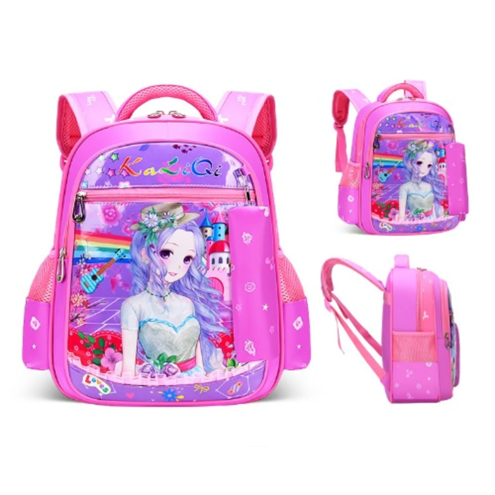 ABC Disney Princess Lightweight Waterproof Schoolbag With Pencil Case