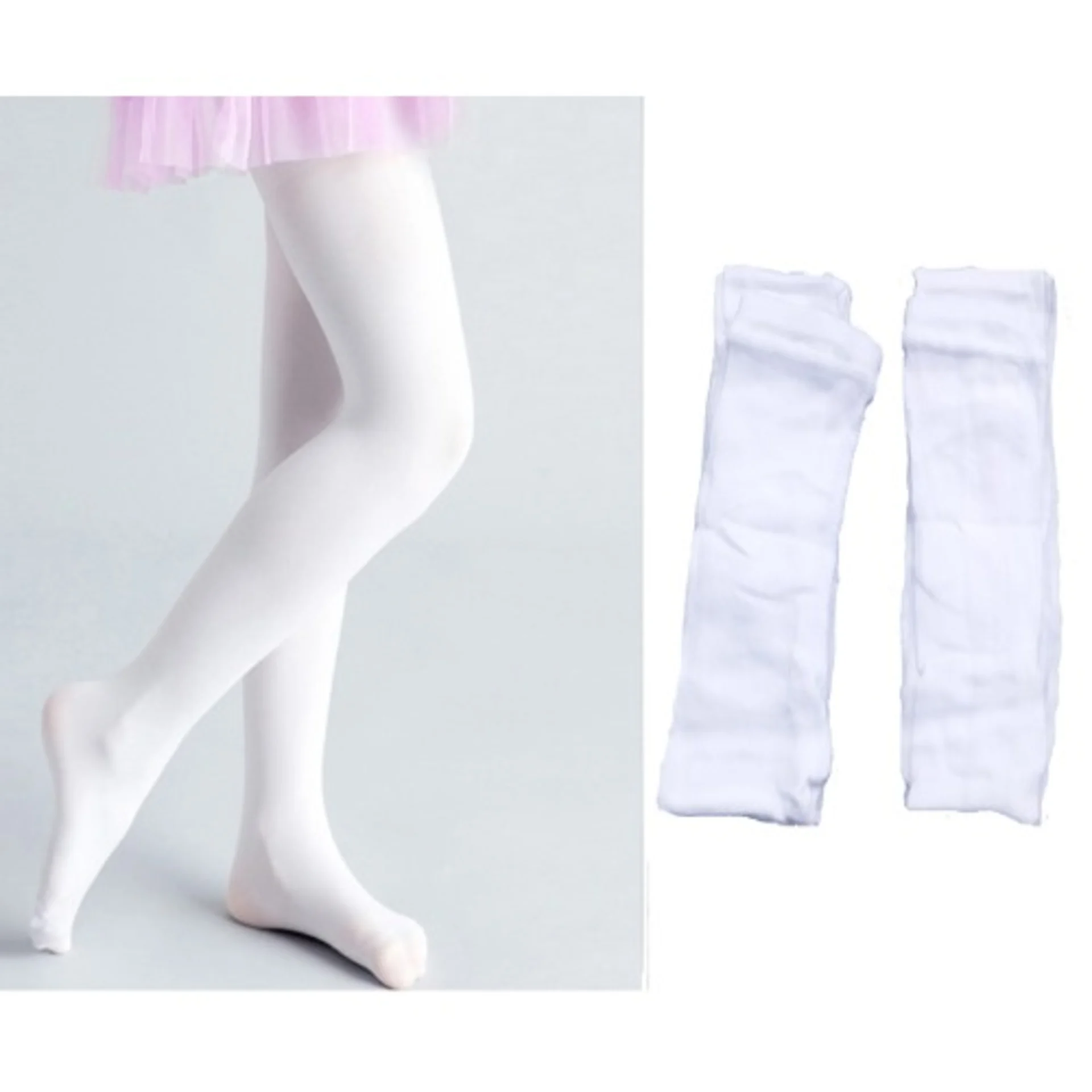 Cotton Rich Soft Tight – Pop Socks – White – 2 Pairs