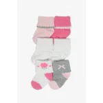 Carter’s Child Of Mine Baby Newborn Girls Scallop Cuffs Fashion Socks -6 Pack