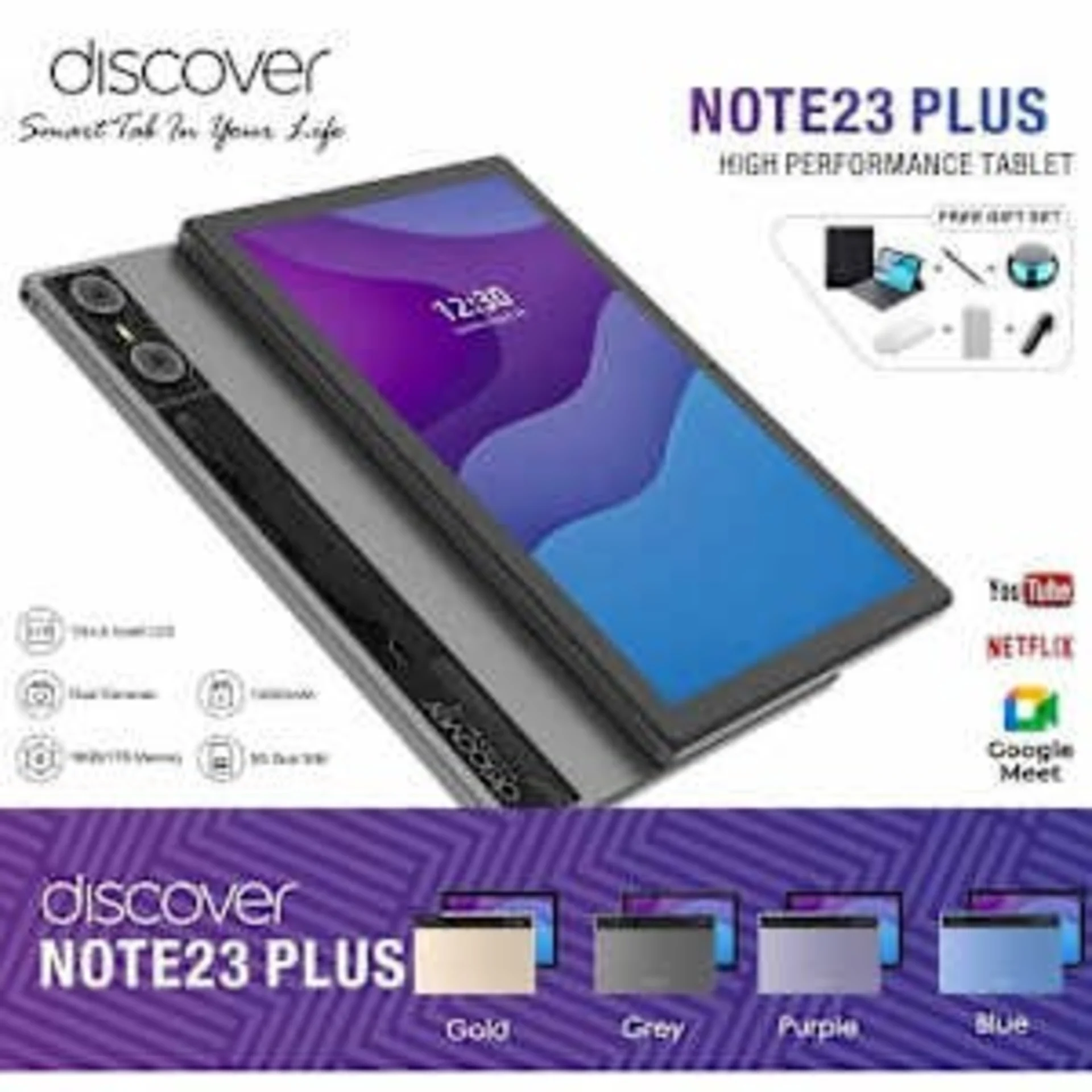 Discover Note 23 Plus 5g Tablet With Keyboard – 10.1″ – 1tb Rom – 16gb Ram – Sim – 10000ma