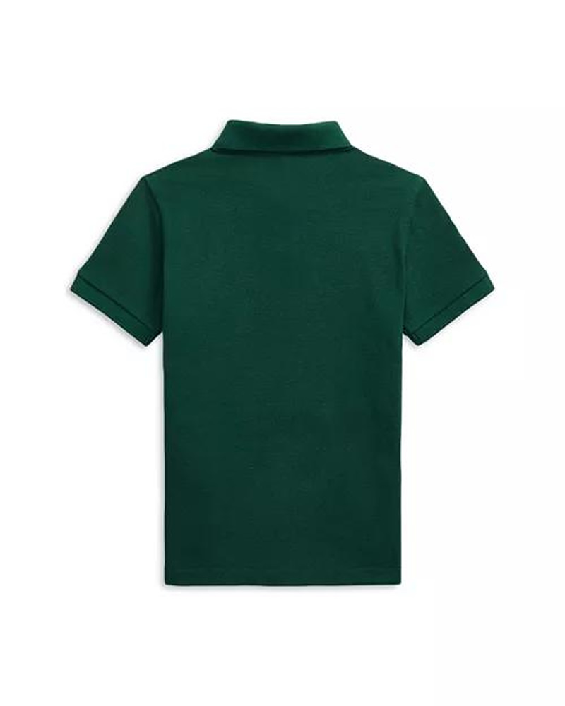 Polo Ralph Lauren Big Pony Cotton Mesh Polo Shirt Green and Burgundy