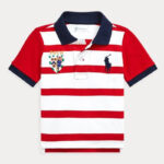 Polo Ralph Lauren Big Pony Crest Cotton Polo Shirt in Red and White Stripes