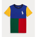 Polo Ralph Lauren Blue/Yellow/Red/Multi Colorblocked Tee
