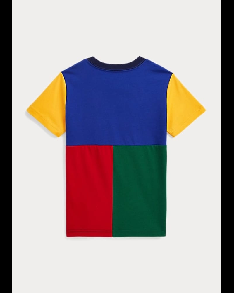 Polo Ralph Lauren Blue/Yellow/Red/Multi Colorblocked Tee
