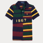 Polo Ralph Lauren Boy’s Striped Cotton Polo Shirt with a Pennant-Inspired “1967” Detail on the Front