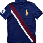 Polo Ralph Lauren Custom Slim Fit Big Pony Mesh Polo Shirt with a Twill “3” Appliqué on the Sleeve