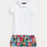 Polo Ralph Lauren Girls’ Madras-Skirt Mesh Polo Dress