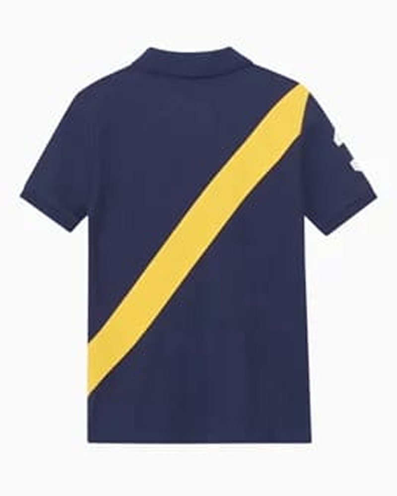 Polo Ralph Lauren Kids Colour-Blocked Polo Shirt with an Embroidered Number 3 and the Iconic Big Pony Logo