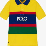 Polo Ralph Lauren Logo Colour Block Striped Polo Shirt