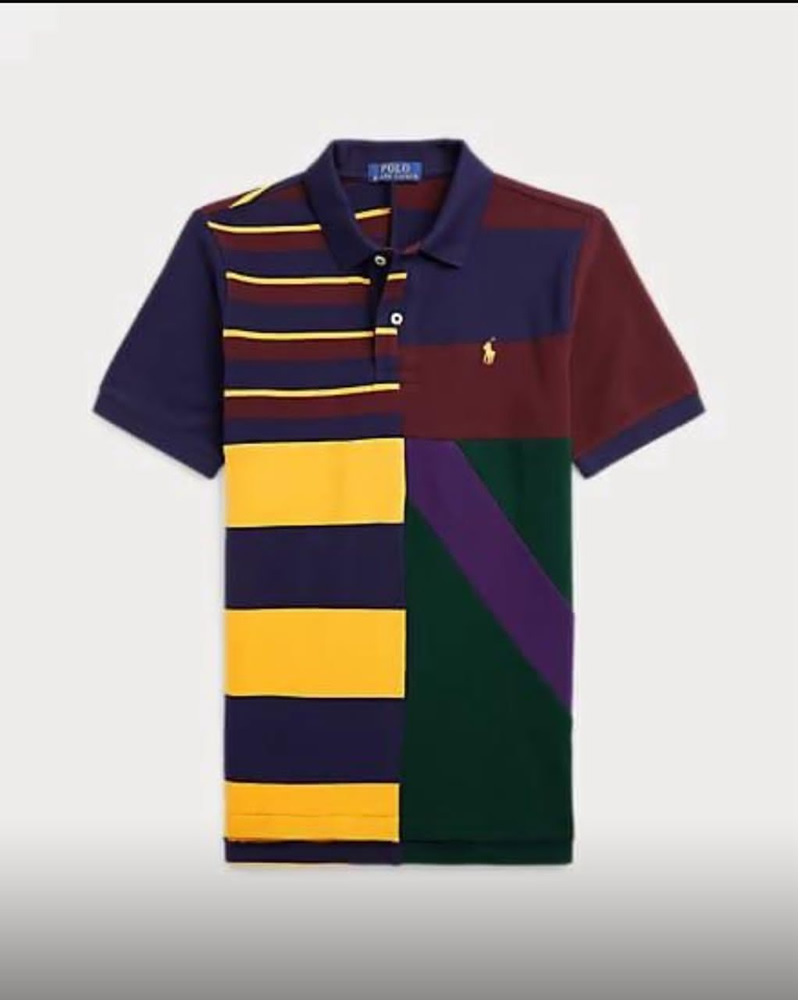 Polo Ralph Lauren Patchwork Cotton Mesh Polo Shirt