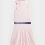 Polo Ralph Lauren Pink Sleeveless Dress with Logo Embroidery