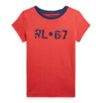 Polo Ralph Lauren Red T-Shirt with “RL-67” Embroidered on the Front