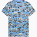 Polo Ralph Lauren Custom Slim Fit Parisian Polo Bear Jersey T-shirt in Blue