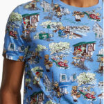 Polo Ralph Lauren Custom Slim Fit Parisian Polo Bear Jersey T-shirt in Blue