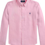 Polo Ralph Lauren Pink Oxford Shirt with a Blue Pony Logo