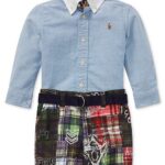 Ralph Lauren Baby Boys Cotton Shirt, Belt & Shorts Set