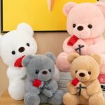1pc Charming Trio of Teddy Bears with Roses