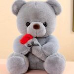 1pc Charming Trio of Teddy Bears with Roses