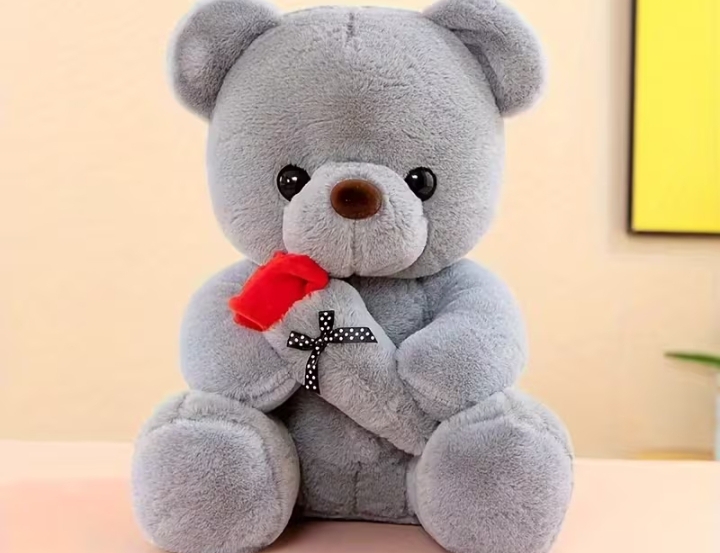 1pc Charming Trio of Teddy Bears with Roses
