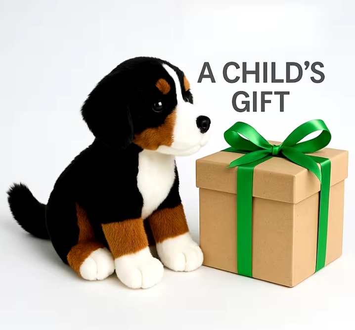 Realistic Bernese Mountain Dog Plush Toy