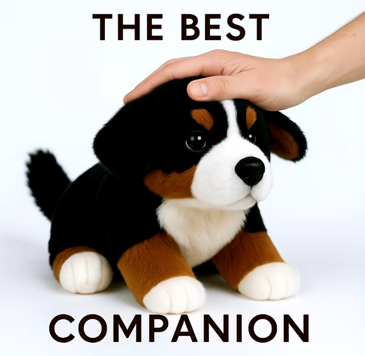 Realistic Bernese Mountain Dog Plush Toy