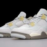 Air Jordan 4 Retro Grade School Basketball Shoes – Black/White-Tour Yellow