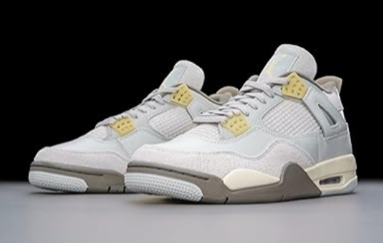 Air Jordan 4 Retro Grade School Basketball Shoes – Black/White-Tour Yellow