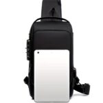 1pc Men’s Anti-Theft Password Lock Chest Sling Bag