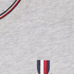Tommy Hilfiger Embroidered Hilfiger Logo T-Shirt – Mid Grey Heather