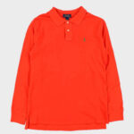 Vintage Ralph Lauren Orange Long Sleeve Polo Shirt