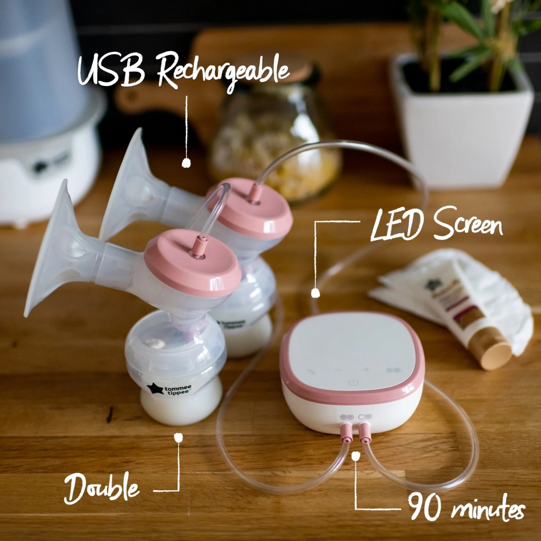 Tommee Tippee Made for Me Double Electric Breast Pump – USB Rechargeable