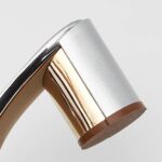 Catalina Silver Italian Leather High Heel Mule