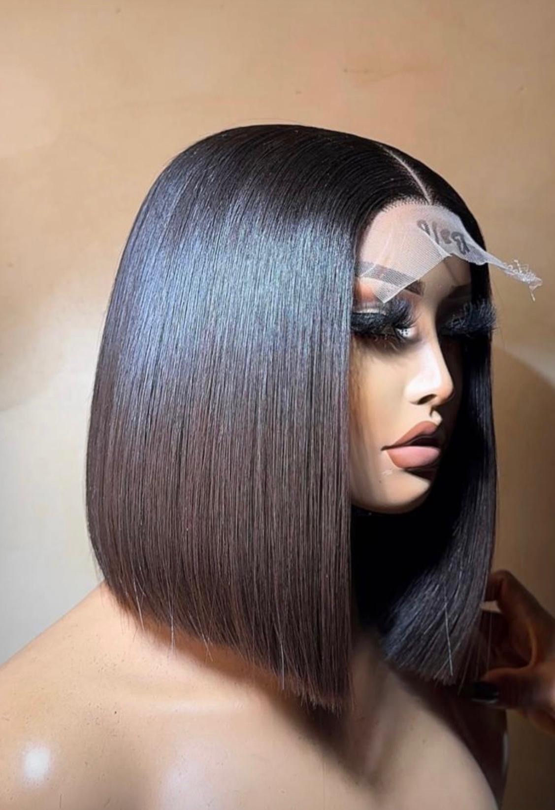 Glossy wig