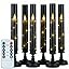 6 PCS Flameless Candles with Remote Timer, Flickering LED Candles Romantic Ambiance with Embedded Star String, Gold Battery Perated Candles Decoration for Wedding Home Table Window Christmas