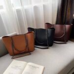 Chain Leather Tote Bag