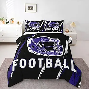 Erosebridal Baltimore Comforter Sets Gridiron Gifts Bedding, City Seasonal Color Full Bed Sets for Adults Kids Rugby Sports Football Decor for Boys Bedroom – 1 Comforter 2 Pillowcases