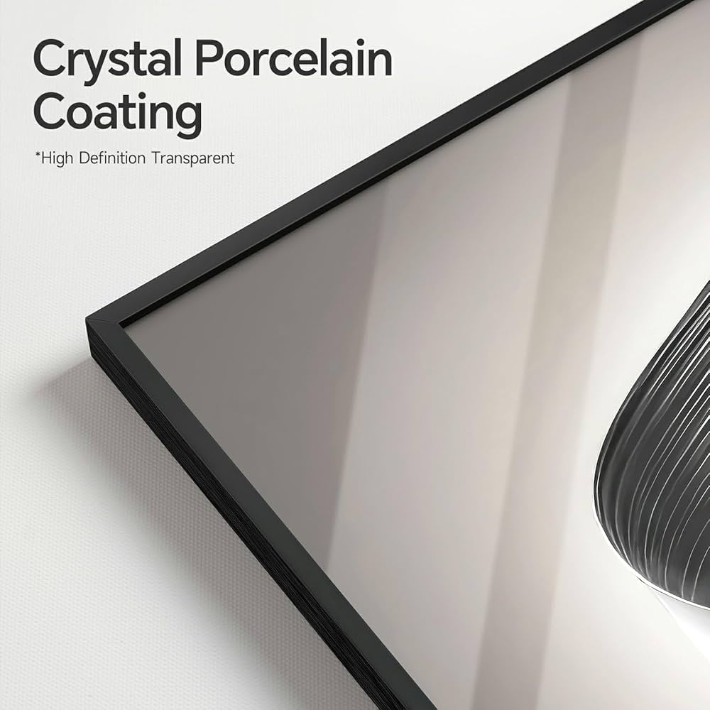 4 Piece Framed Modern Wall Art Set, Abstract Luxury Geometric Prints Artworks, Contemporary Minimalist Orange Gray and Gold Pictures Painting for Living Room, Bedroom, Hallway and Office