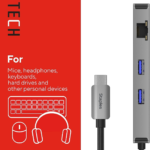 8-Port Hub, Gray (ST62383)