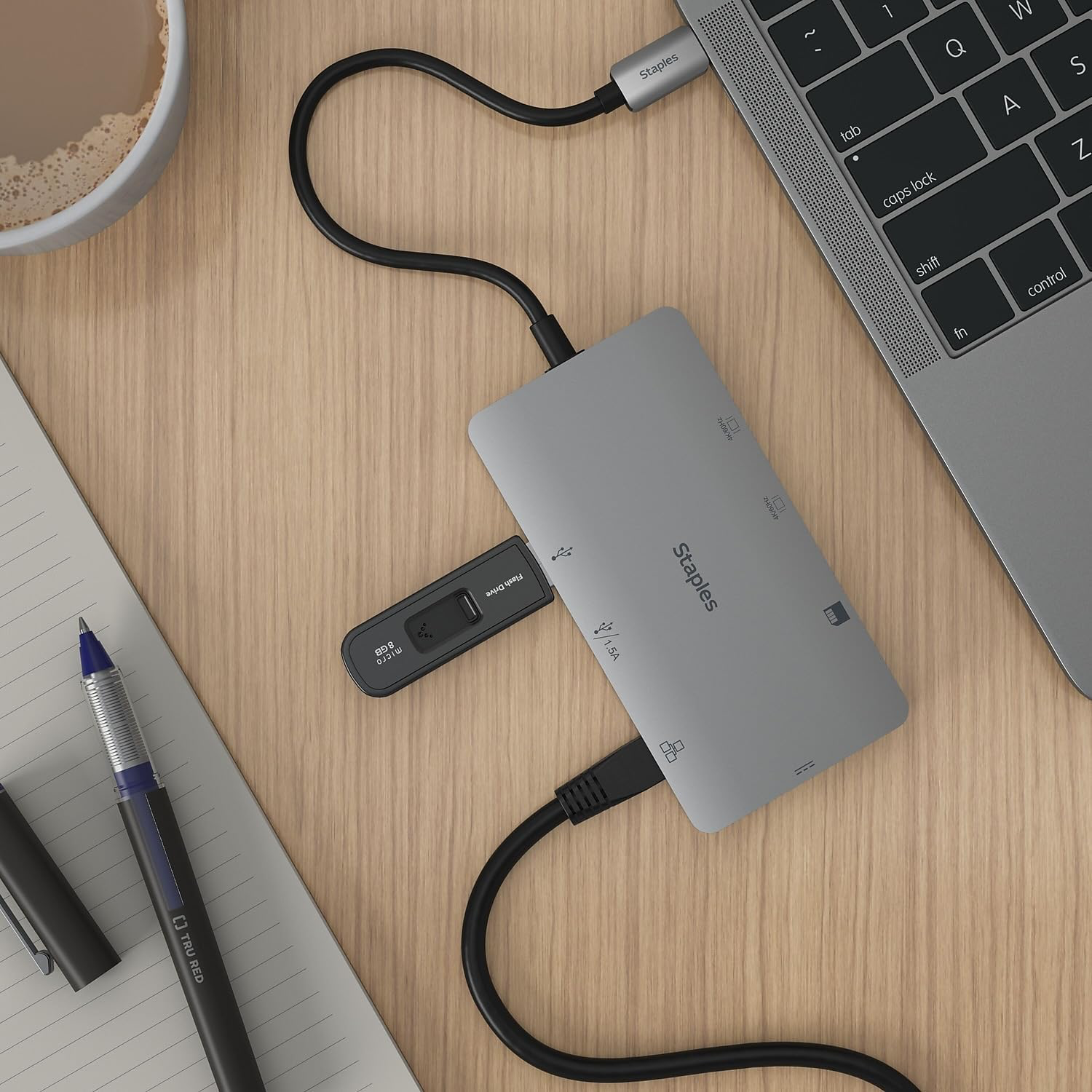 8-Port Hub, Gray (ST62383)