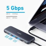 Anker USB C Hub, 5-in-1 USBC to HDMI Splitter with 4K Display, 1 x Powered USB-C 5Gbps & 2×Powered USB-A 3.0 5Gbps Data Ports for MacBook Pro, MacBook Air, Dell and More