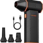 WOLFBOX MF50 Compressed Air Duster-110000RPM Super Power Electric Air Duster, 3-Gear Adjustable Mini Blower with Fast Charging, Dust Blower for Computer, Keyboard, House, Outdoor and Car