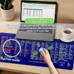 Excel Shortcut Desk Pad 85×32 cm – Large Waterproof Office Desk Mat with 300+ Keyboard Shortcuts for Windows & Mac, Non-Slip Rubber Base, Stitched Edges – NAGAR