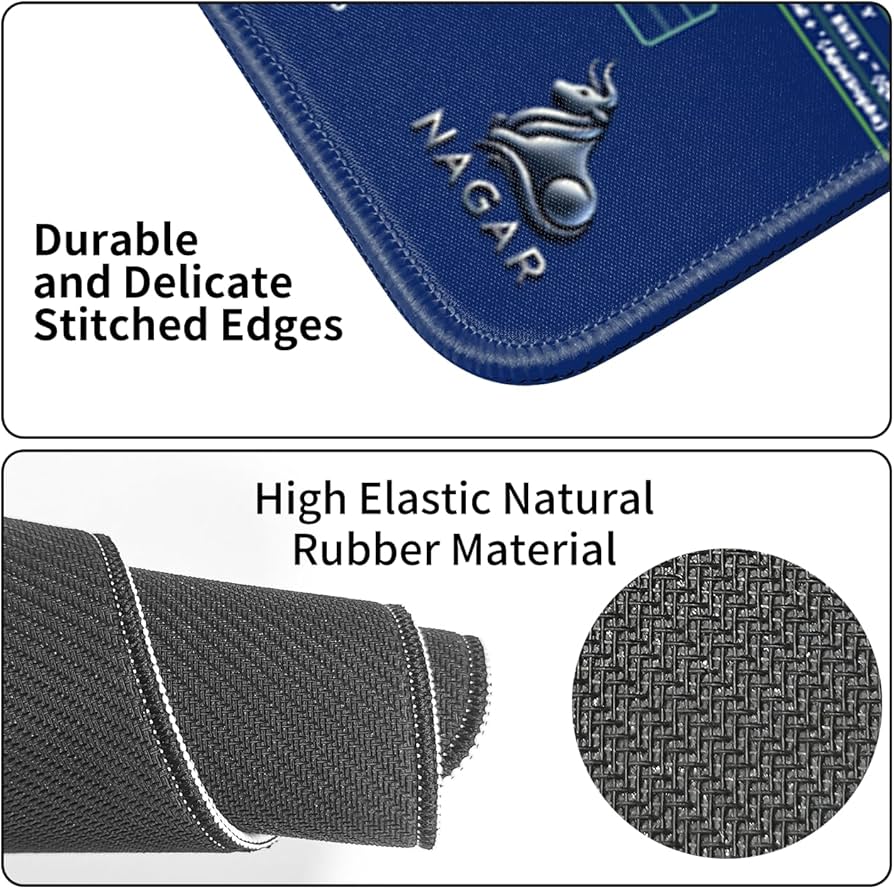 Excel Shortcut Desk Pad 85×32 cm – Large Waterproof Office Desk Mat with 300+ Keyboard Shortcuts for Windows & Mac, Non-Slip Rubber Base, Stitched Edges – NAGAR