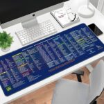 Excel Shortcut Desk Pad 85×32 cm – Large Waterproof Office Desk Mat with 300+ Keyboard Shortcuts for Windows & Mac, Non-Slip Rubber Base, Stitched Edges – NAGAR