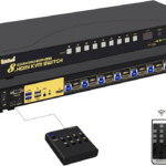 JideTech 8-Port HDMI KVM Switch 4K@60Hz with USB 3.0 Hub, Audio Support, Keyboard & Mouse Hotkey, Remote Control, Rack Mount 1U for Windows/Mac/Linux