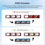 JideTech 8-Port HDMI KVM Switch 4K@60Hz with USB 3.0 Hub, Audio Support, Keyboard & Mouse Hotkey, Remote Control, Rack Mount 1U for Windows/Mac/Linux