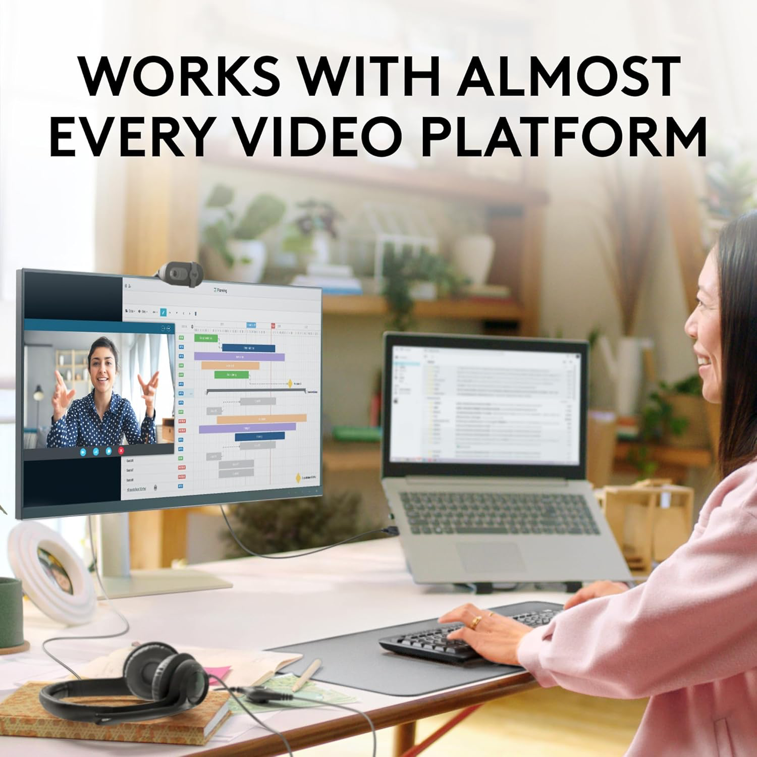 Logitech Brio 101 Full HD 1080p Webcam for Meetings, Streaming, Desktop, Laptop, PC – Built-in Mic, Shutter, Works with Zoom, Microsoft Teams, Nintendo Switch 2’s New GameChat Mode, USB-A,-Black