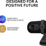 Logitech Brio 101 Full HD 1080p Webcam for Meetings, Streaming, Desktop, Laptop, PC – Built-in Mic, Shutter, Works with Zoom, Microsoft Teams, Nintendo Switch 2’s New GameChat Mode, USB-A,-Black