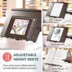 LEVO G2 Deluxe Adjustable Laptop Stand – Rolling Computer Desk & Ergonomic Table for Bed, Sofa, or Office – Portable Mobile Workstation with Tilt – Fits Devices up to 16″ – Charcoal & Black